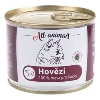 All Animals Konzerva pro kočky ALL ANIMALS, hovězí mleté, 200 g