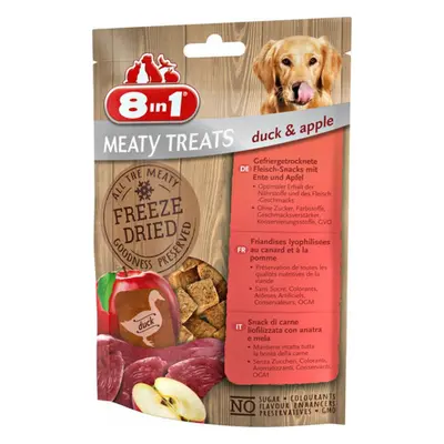 Pamlsky pro psy 8in1 Meaty Treats FD, Duck/Apple, 50 g