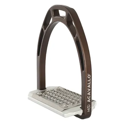 ACAVALLO Třmeny Arco Evolution Alupro Aluminium Acavallo, 13 cm, hnědé