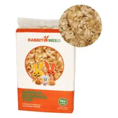 Rabbit Weed Hobliny pro hlodavce, podestýlka lis.hrubá TOP RabbitWeed, 70 l /1,5 kg