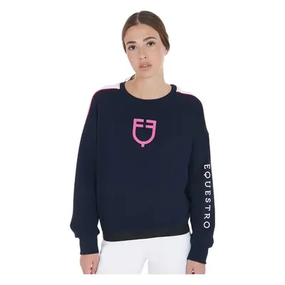 EQUESTRO Mikina Roundneck EQUESTRO, dámská, navy/fuchsia