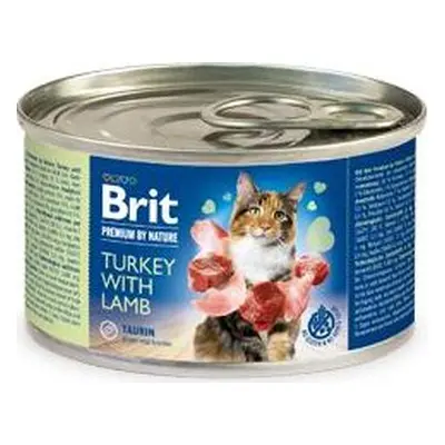 Brit Premium Cat by Nature konz Turkey&Lamb 200 g