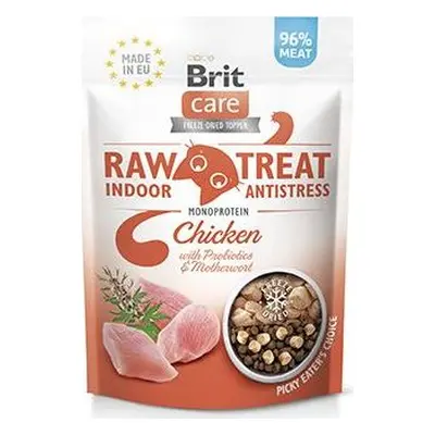 Pamlsky pro kočky Indoor&Antistress Chicken Brit Raw Treat, 40 g