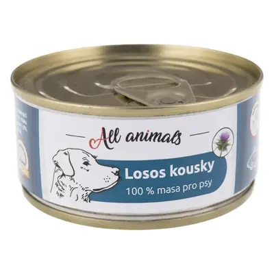 All Animals Konzerva pro psy All Animals, losos kousky, 90 g