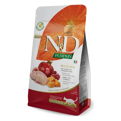 N&D (Farmina Pet Foods) N&D GF Pumpkin CAT NEUTERED Quail & Pomegranate 1,5 kg