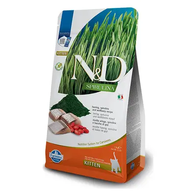 N&D (Farmina Pet Foods) Granule pro kočky N&D SPIRULINA, Kitten, Herring & Wolfberry, 1,5 kg