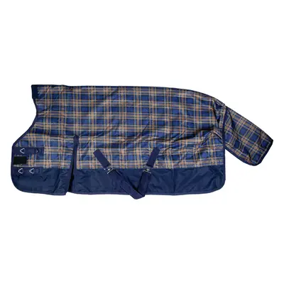 HKM Deka výběhová Milwaukee HKM, s vyšším krkem, 100 g, navy/green checked Délka zad: