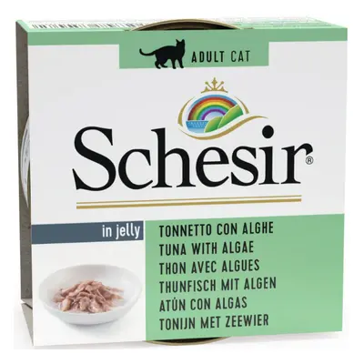 Konzervy pro kočky Schesir Cat Adult tuňák/moř.řasy, 85 g