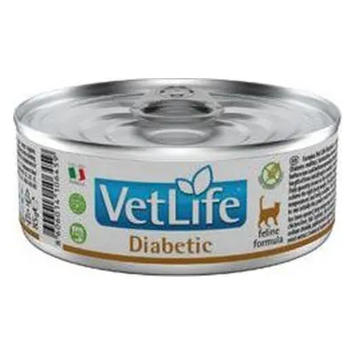 Vet Life Natural (Farmina Pet Foods) Konzerva pro kočky VET LIFE NATURAL, diabetic, 85 g