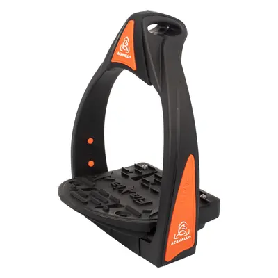 ACAVALLO Třmeny Flexia Acavallo, 12,5 cm, black/orange