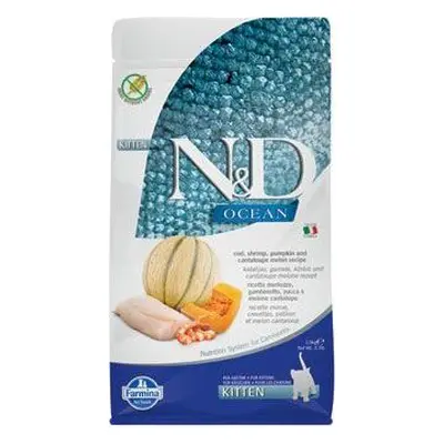 N&D (Farmina Pet Foods) Granule pro kočky N&D OCEAN CAT Kitten Cod & Shrimp&Pumpkin&Melon, 1,5 k