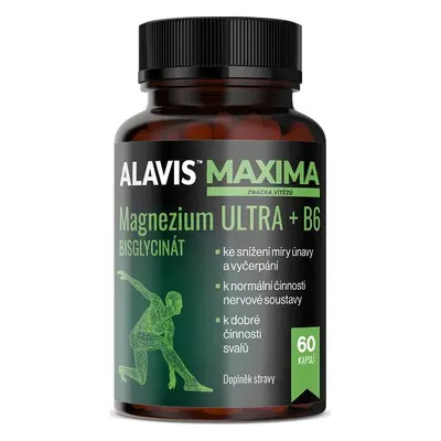 Doplněk stravy Magnezium ULTRA + B6 ALAVIS MAXIMA, 60 tbl