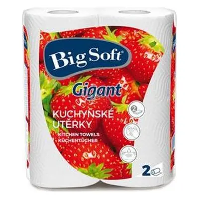 Gigant Utěrky kuchyňské papírové Big Soft Gigant, 2 ks