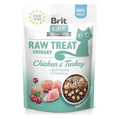 Pamlsky pro kočky Urinary Chicken&Turkey Brit Raw Treat, 40 g