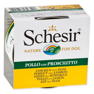 Konzerva pro psy Schesir Dog Adult kuře/šunka, 150 g