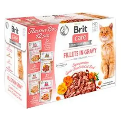 Kapsičky kočičí Brit Care Cat Fillets Gravy Flavour, box 12x85 g