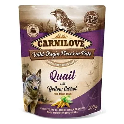 Carnilove Dog Pouch Paté Quail & Yellow Carrot 300 g