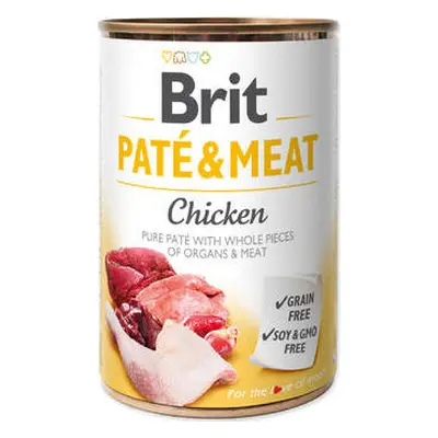 BRIT Konzerva pro psy Paté & Meat Chicken Brit, 400 g