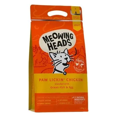 MEOWING HEADS Granule pro kočky Meowing Heads, Paw Lickin’ Chicken, 1,5 kg