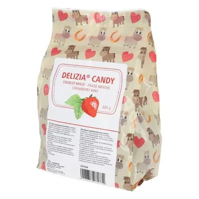 Pamlsky pro koně Delizia Candy, 600 g, jahoda/máta