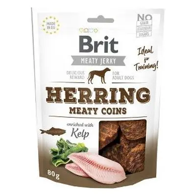 Pochoutka pro psy Brit Jerky Herring Meaty Coins, 80 g