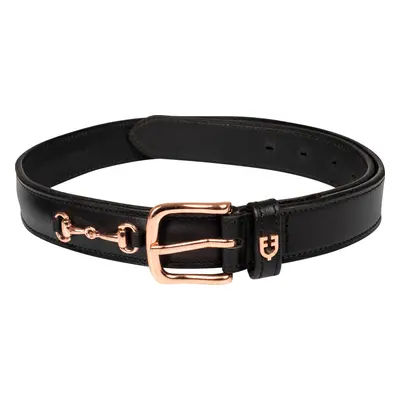 EQUESTRO Pásek kožený Rose Gold EQUESTRO, černý Délka: