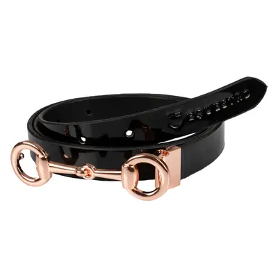 EQUESTRO Pásek kožený Shiny Bit EQUESTRO, dámský, black/rose gold Délka: