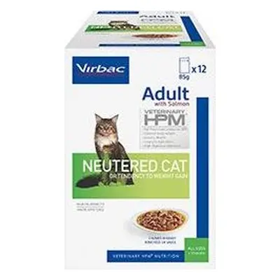 Virbac HPM Kapsičky pro kočky Virbac HPM, Adult Neutered Salm.chunks in gravy, 12x85 g