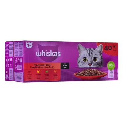 Kapsičky pro kočky Whiskas Core, klasický výběr ve šťávě, 40x85 g