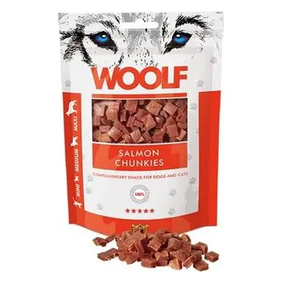 Woolf Pamlsky pro psy WOOLF, salmon chunkies, 100 g