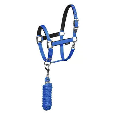 EQUESTRO Set ohlávky s vodítkem Shiny Fittings EQUESTRO, royal blue