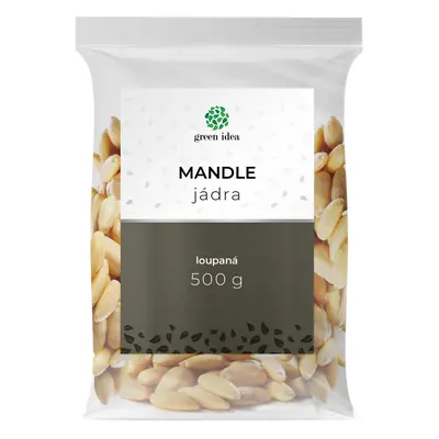 Green idea Mandle jádra GREEN IDEA, loupaná, 500 g