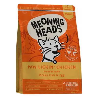 MEOWING HEADS Granule pro kočky Meowing Heads, Paw Lickin’ Chicken, 4 kg