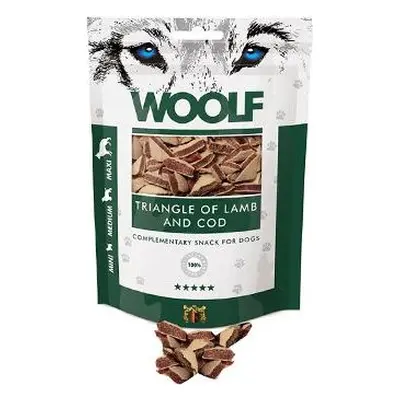 Woolf Pamlsky pro psy WOOLF, Lamb and Cod Triangle, 100 g