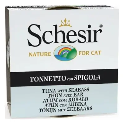 Konzerva pro kočky Schesir Cat Adult tuňák/moř. okoun, 85 g