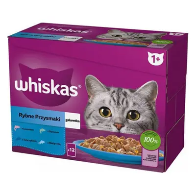 Kapsičky pro kočky Whiskas Core, rybí výběr v želé, 12x85 g