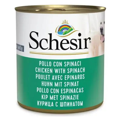 Konzerva pro psy Schesir Dog Adult kuře/špenát, 285 g