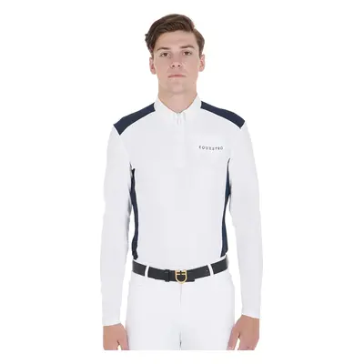 EQUESTRO Triko závodní Jersey EQUESTRO, pánské, white/navy