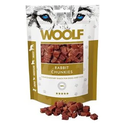 Woolf Pamlsky pro psy WOOLF, rabbit chunkies, 100 g