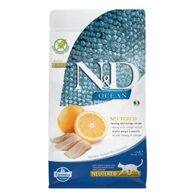 N&D (Farmina Pet Foods) Granule pro kočky N&D OCEAN CAT NEUTERED Adult Herring & Orange, 1,5 kg