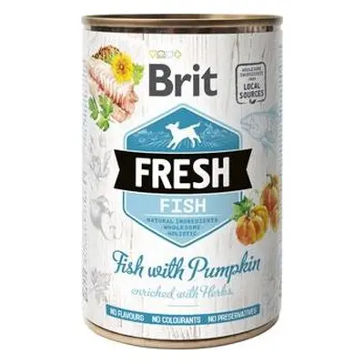 Konzerva pro psy Fish with Pumpkin Brit Fresh, 400 g