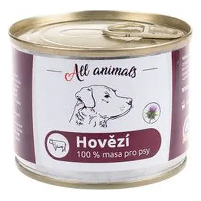 All Animals Konzerva pro psy ALL ANIMALS, hovězí mleté, 200 g