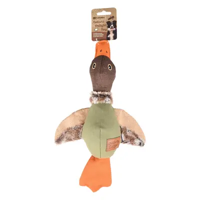 Flamingo Hračka pro psy Kachna Natura Delight Flamingo, 35 cm, green/orange/brown