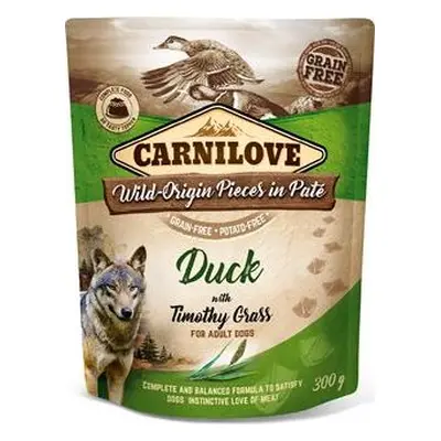 Carnilove Dog Pouch Paté Duck & Timothy Grass 300 g