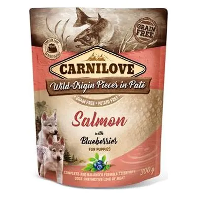 Carnilove Dog Pouch Paté Salmon & Blueber Puppies 300 g