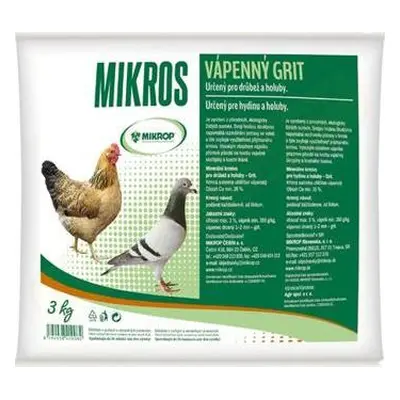 Mikrop Vápenný grit pro drůbež a holuby Mikros VPC Mikrop, jemný, 3 kg