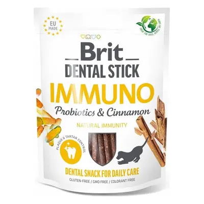 Pamlsky pro psy Brit Dental Stick Immuno, Probiotics&Cinnamon, 7 ks