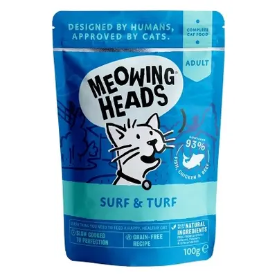 MEOWING HEADS Kapsička pro kočky Meowing Heads, Surf & Turf kapsička, 100 g