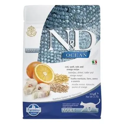 N&D (Farmina Pet Foods) N&D OCEAN CAT LG Adult Codfish & Orange 300 g