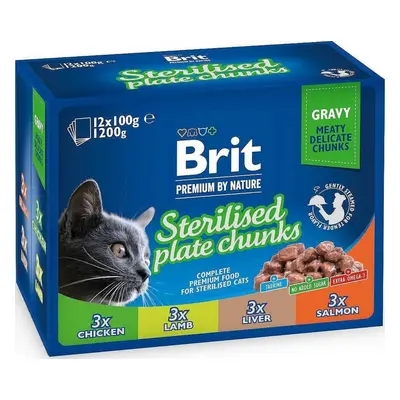 Kapsička Brit Premium Cat Sterilised Plate, 12x100 g